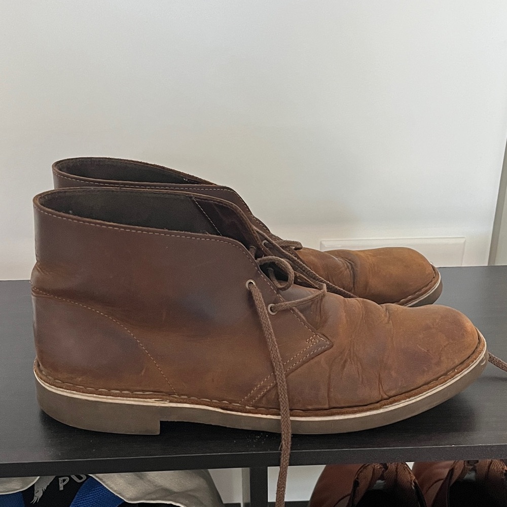 Clark’s Brown Leather Chukka Boots - Men's Casual